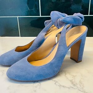 Banana Republic Blue Slingback Bow Pumps Size 7.5